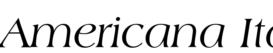 Americana Italic BT Yazı tipi ücretsiz indir